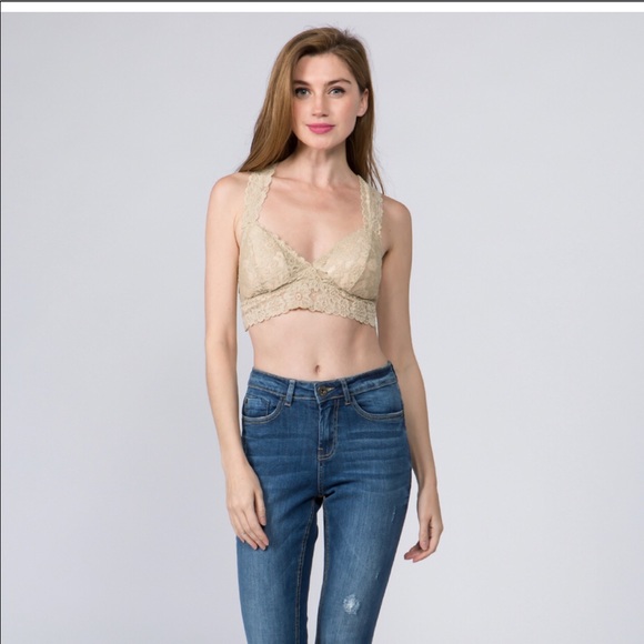 Amina Lace Bralette in Nude - Picture 5 of 8